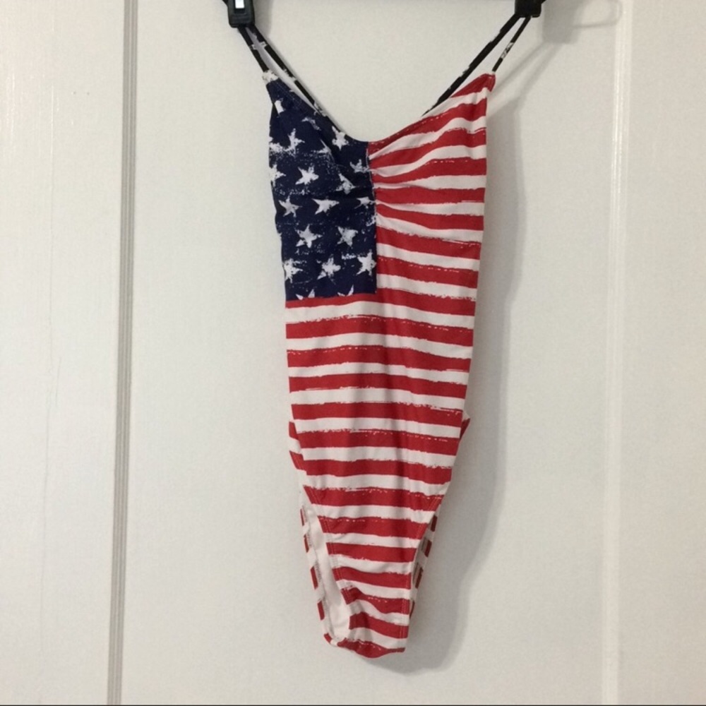 American Flag swimsuit size small 4th of July